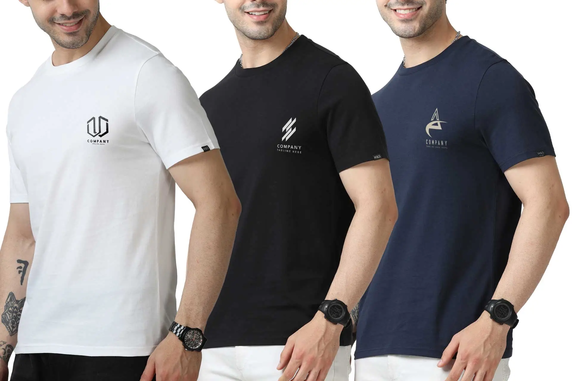 M and S Round Neck T-shirts