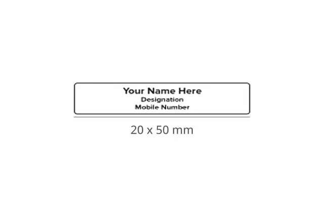 Medium  20 x 50 mm Stamp Template