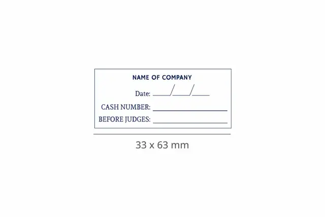 Large 33 x 63 mm Stamp - Template