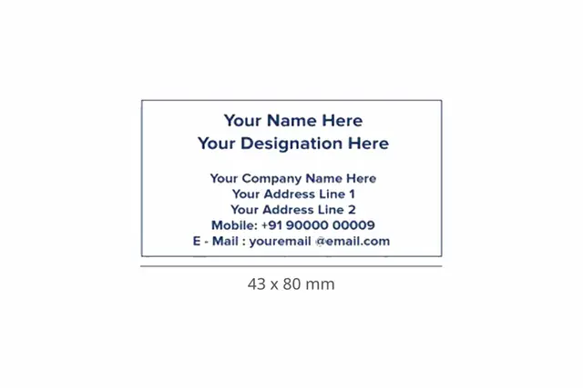 Rectangle 43 x 80 mm Stamp Template