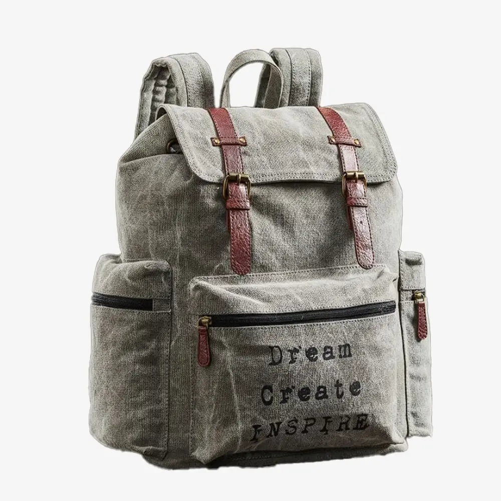 Mona B Upcycled Canvas BackPack