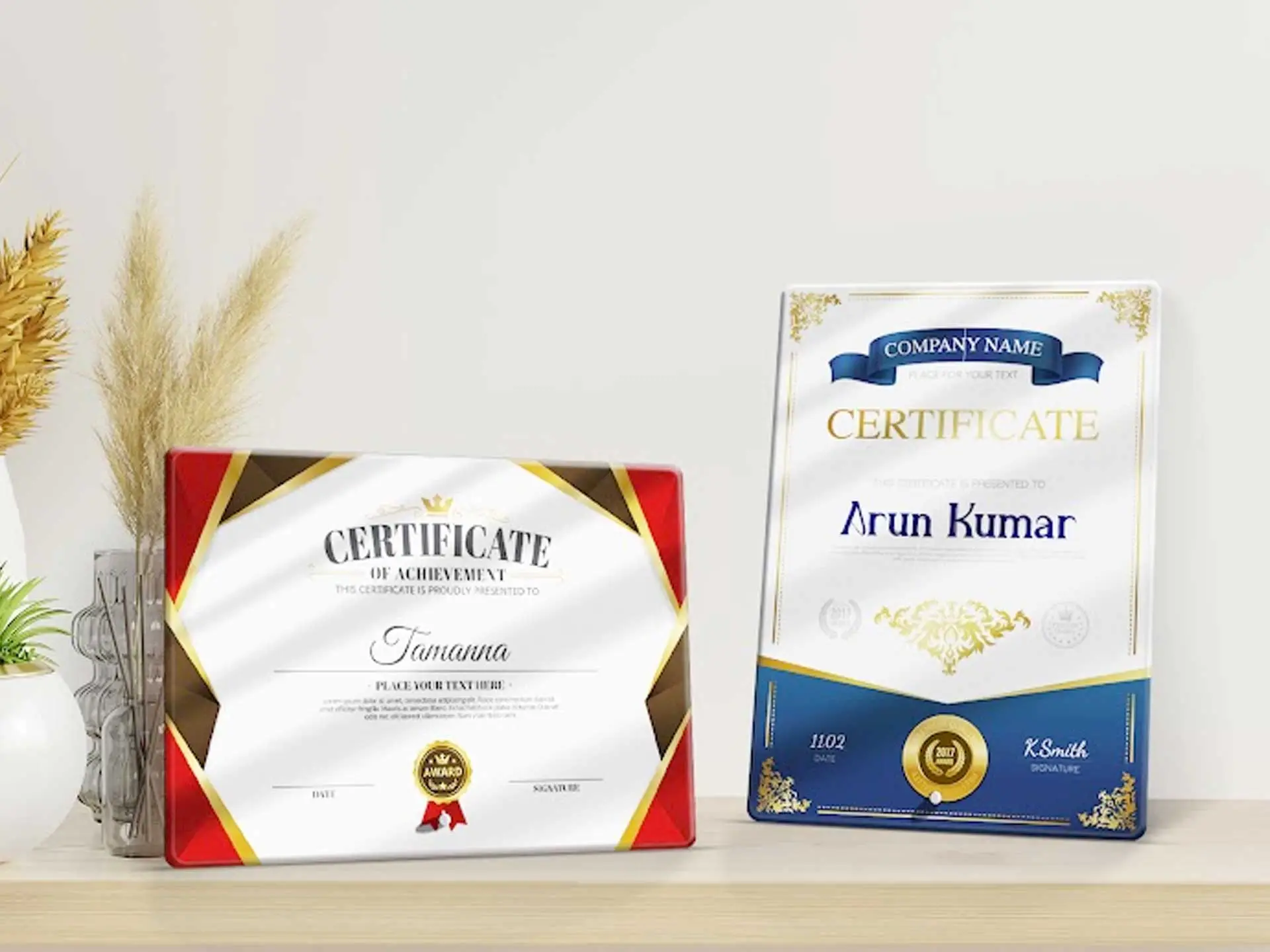 Acrylic Certificates