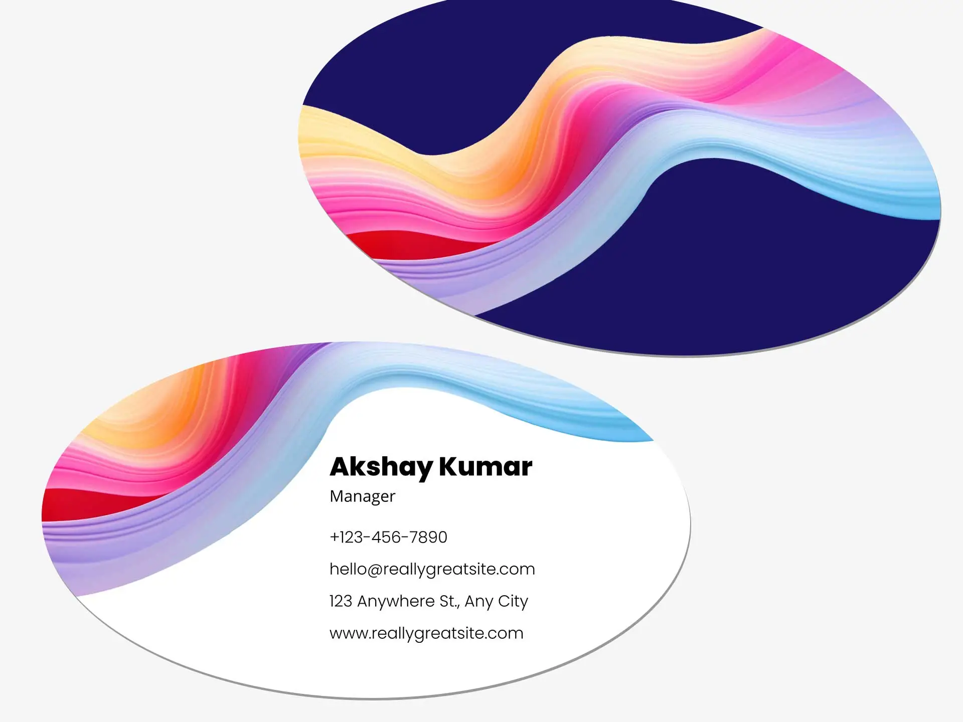 Oval Business Cards