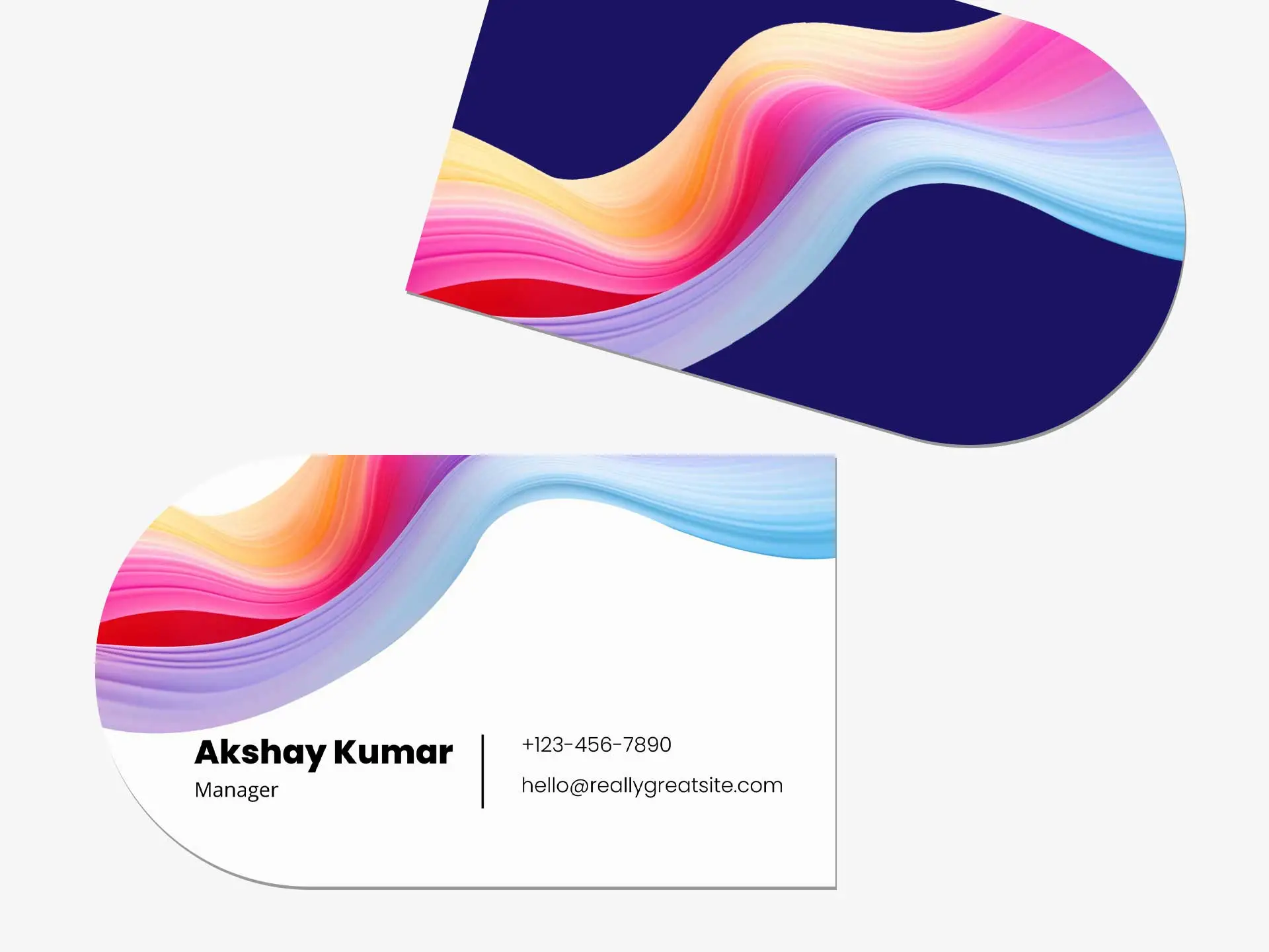 U Shape Business Cards