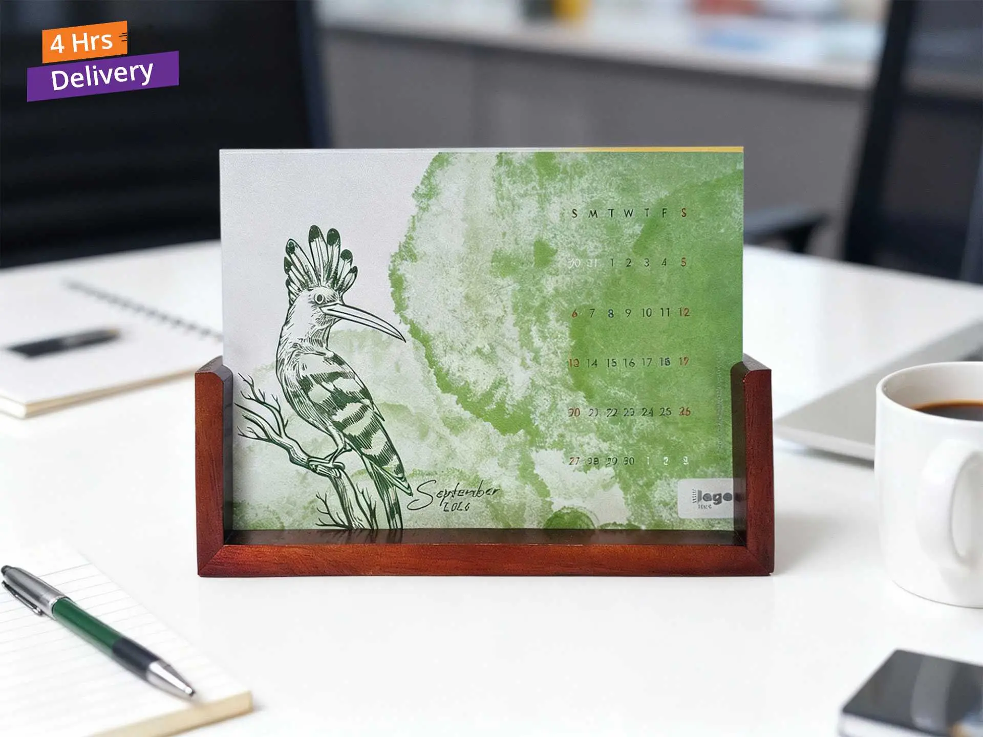 U Wooden Desktop Calendar