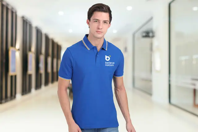 M and S Tipped Polo